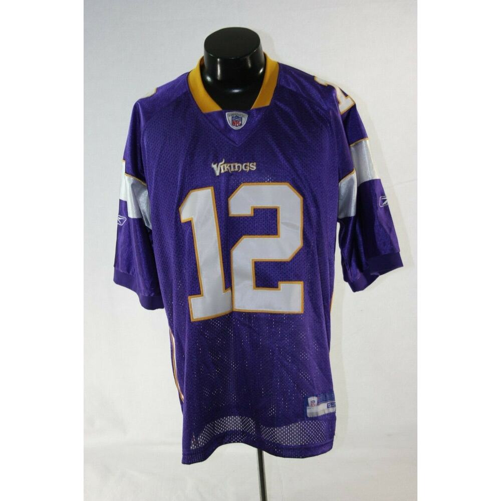 Reebok NFL Minnesota Vikings Jersey Authentic XL extra large Size 52 Purple Sewn